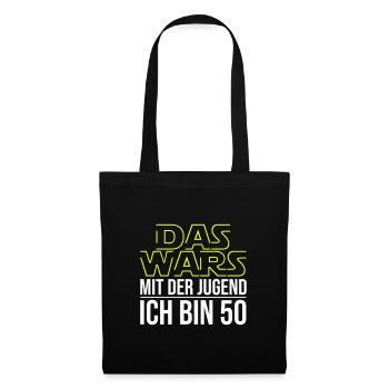 Das Wars mit der Jugend ich bin 50 - Stoffbeutel - Schwarz - Vorne
