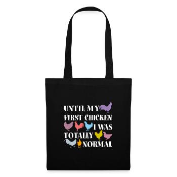 Chicken silhouettes and chicken saying - Tote Bag - black - Front