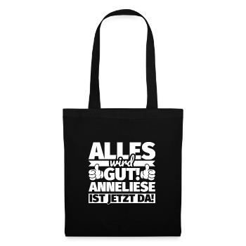 Anneliese Vorname Geschenk lustiger Spruch - Stoffbeutel - Schwarz - Vorne
