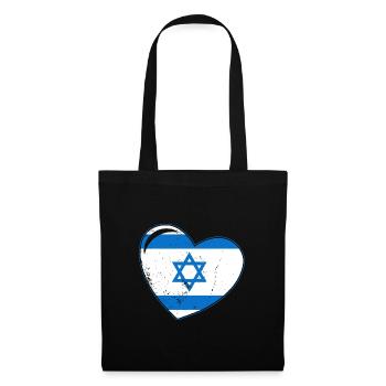 Israel Heart Star of David Israeli origin - Tote Bag - black - Front