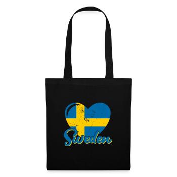Schweden Sverige Volk Stockholm Schwedisch - Stoffbeutel - Schwarz - Vorne