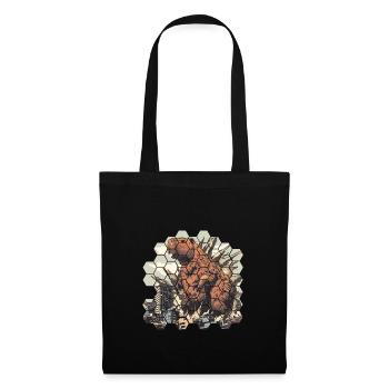 Capybara standing in a city - Tote Bag - black - Front