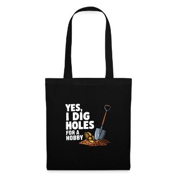 Détecteur de métaux Trous Creuser Hobby Chasseur de trésors - Sac en tissu - noir - Devant