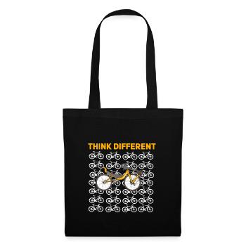 Liegerad Think Different - Stoffbeutel - Schwarz - Vorne