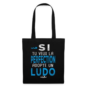 perfection adopte un Ludo Cadeau Ludovic - Sac en tissu - noir - Devant