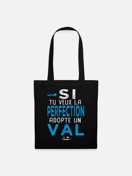 perfection adopte un Val Cadeau Valerian Valentin - Sac en tissu - noir