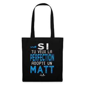 perfection adopte un Matt Cadeau Mathieu Mathias - Sac en tissu - noir - Devant