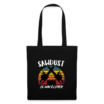 La sciure de bois est un homme scintillant, drôle de bûcheron, bois - Sac en tissu - noir - Devant