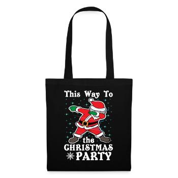 This Way To the Christmas Party - Tote Bag - black - Front