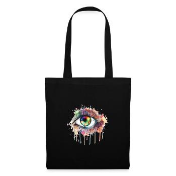 Rainbow Eye Watercolor Print Eye, Eye, Rainbow - Tote Bag - black - Front