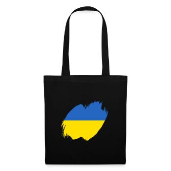 Drapeau de l’Ukraine Vintage Drapeau ukrainien d’occasion Look - Sac en tissu - noir - Devant