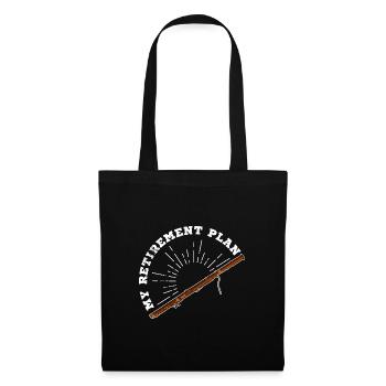 École de musique Orchestre Basson Clarinette Musicien - Sac en tissu - noir - Devant