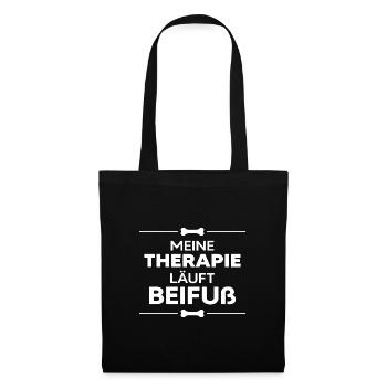 Hund Beifuß TMFA Hundebesitzer Hunde-therapie - Stoffbeutel - Schwarz - Vorne