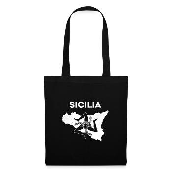 Sicilia Map Palermo Italian Coat of Arms Sicily - Tote Bag - black - Front