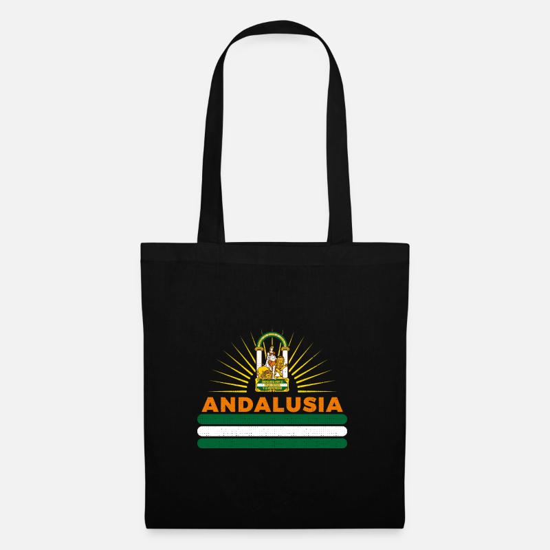 Andalusien autonome Gemeinschaft Spanien - Stoffbeutel - Schwarz
