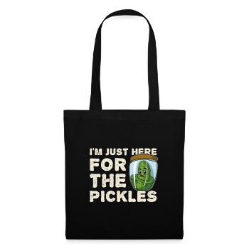 Cornichons Fruit Marinage Concombres Jardin fruitier - Sac en tissu - noir - Devant