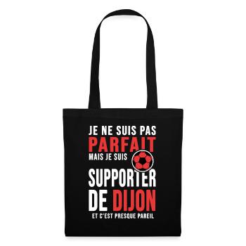 supporter foot Dijon humour football dijonnais - Sac en tissu - noir - Devant