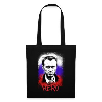 hero,nawalny,graffiti,flagge,russland - Stoffbeutel - Schwarz - Vorne