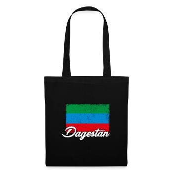 Dagestanisch Flagge Dagestan Adler Urlaub - Stoffbeutel - Schwarz - Vorne