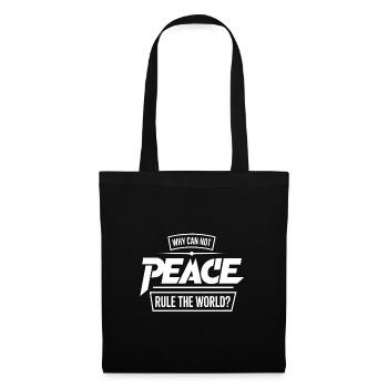 Pourquoi pas la paix pour tous - nous avons besoin d’amour - Sac en tissu - noir - Devant