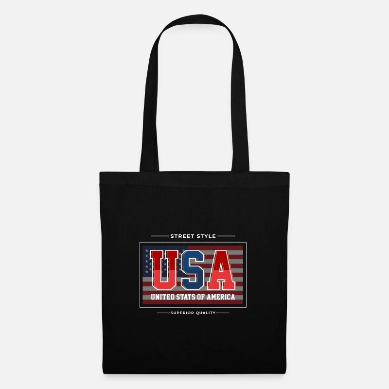 USA - Stoffbeutel - Schwarz