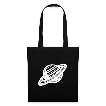Planète aux anneaux avec système d’anneaux dans le système solaire - Sac en tissu - noir - Devant