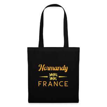 Normandie Normannisch Frankreich Urlaub Strand - Stoffbeutel - Schwarz - Vorne
