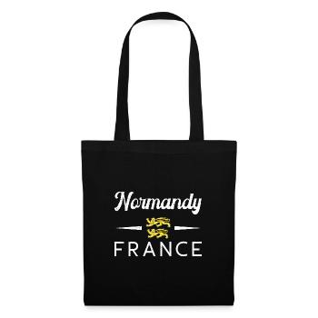 Normandie Normannisch Frankreich Urlaub Strand - Stoffbeutel - Schwarz - Vorne