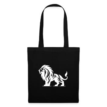 Lion tribal à grande crinière - Sac en tissu - noir - Devant
