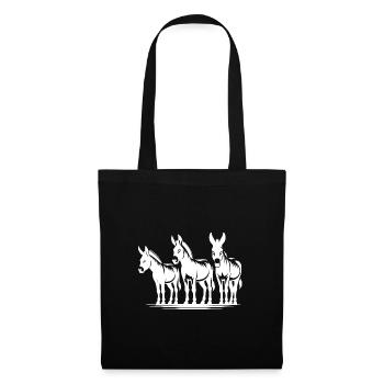 Donkey Friends Group Portrait - Tote Bag - black - Front