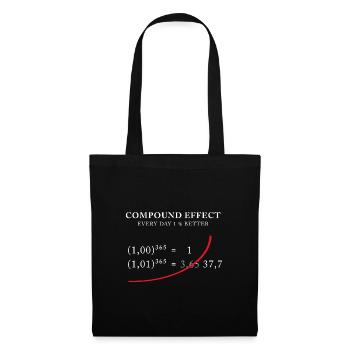 Effet composé - 1 % mieux chaque jour - Sac en tissu - noir - Devant