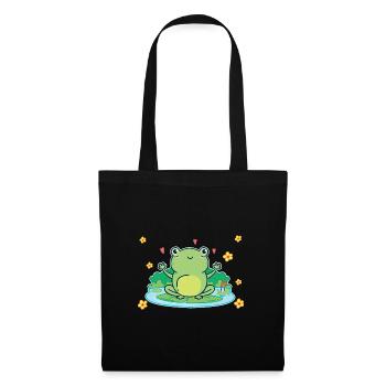 grenouille - Sac en tissu - noir - Devant
