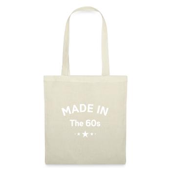 Made in the 60s, cadeau anniversaire années 60 - Sac en tissu - nature - Devant