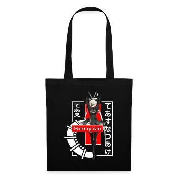 manga samurai anime gamer girl japan senpai egirl - Tote Bag - black - Front