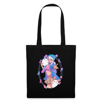 Sportwear woman with her mascots - Tote Bag - black - Front