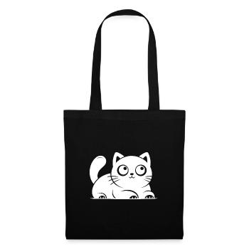 Cute Lucky Cat Cats Drawing - Tote Bag - black - Front