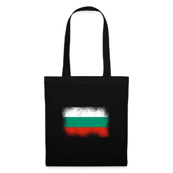 Bulgarien Flagge Bulgarische Fahne Goldstrand - Stoffbeutel - Schwarz - Vorne