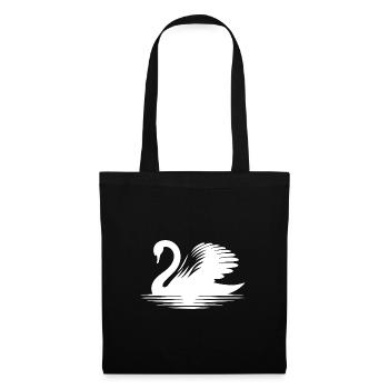 Elegant swan silhouette beautiful portrait - Tote Bag - black - Front