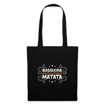 Wind instrument orchestra bassoon bassoon music - Tote Bag - black - Front