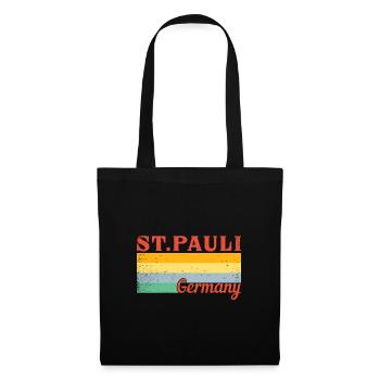 Sankt Pauli Moin Allemand Norddialekt Hamburg - Sac en tissu - noir - Devant