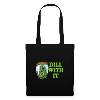 Concombres, cornichons, cornichons, fruits - Sac en tissu - noir - Devant