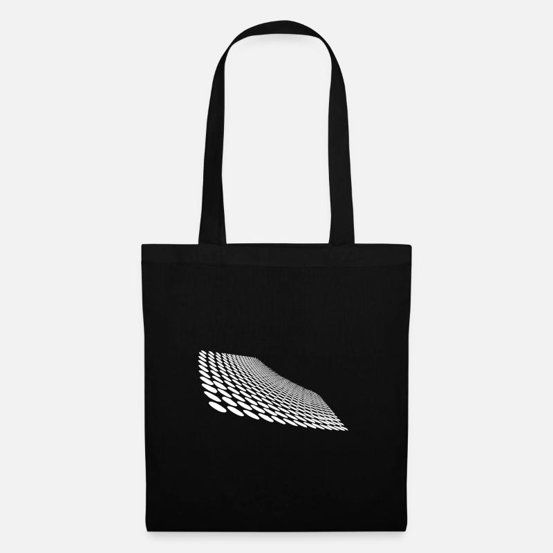 Geometric points on curved horizon surface - Tote Bag - black
