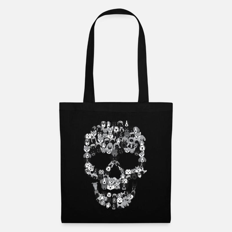 Totenkopf Hunde - Stoffbeutel - Schwarz