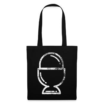 œuf - Sac en tissu - noir - Devant