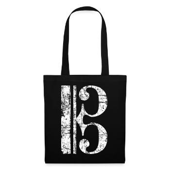Violin key, tenor key, viola key - Tote Bag - black - Front