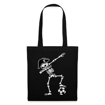 France dab dabbing skeleton soccer football - Stoffbeutel - Schwarz - Vorne