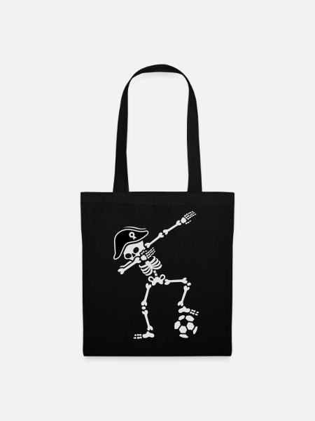 France dab dabbing skeleton soccer football - Stoffbeutel - Schwarz