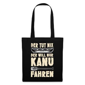 Kanu Kanut Kanutin Kanufahrer - Stoffbeutel - Schwarz - Vorne