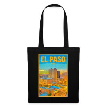 El Paso Skyline Retro - Stoffbeutel - Schwarz - Vorne