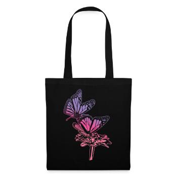 Monarch Butterfly Sketch Graphic Butterfly Lovers - Sac en tissu - noir - Devant